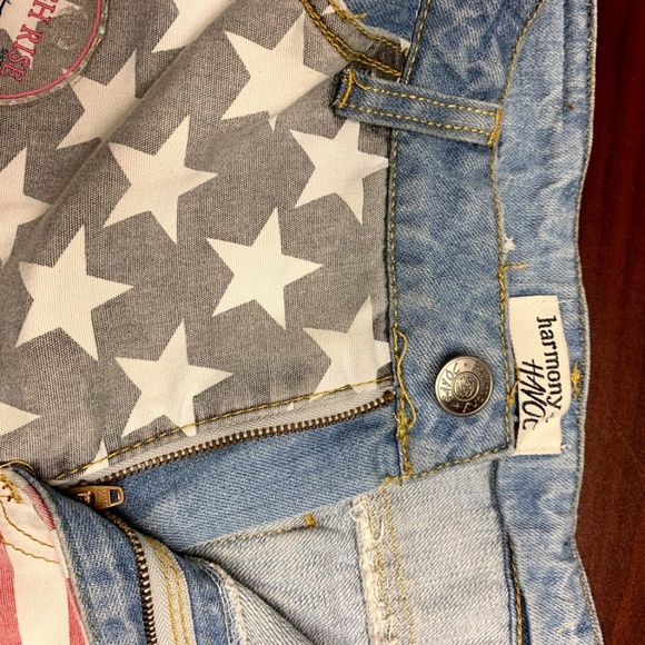 Harmony & Havoc High Rise Patriotic Booty Shorts - Picture 4 of 8
